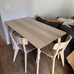 IKEA Dining Table + 2 Chairs