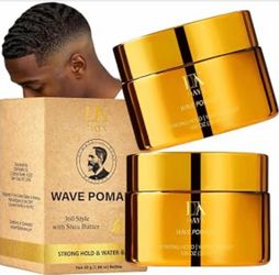 Wave Pomade for Black Men: 360 Wave Grease for Training & Wolfing