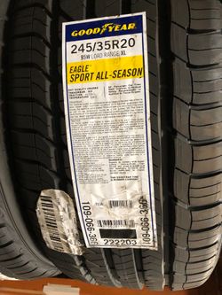 Brand New Tires (1) Goodyear Eagle Sport A/S (245/35R20XL) (Single) ($129)