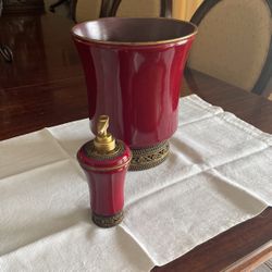 Waste basket and soap dispenser