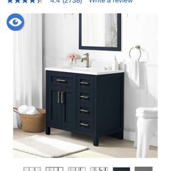 Brand New in box Blue Bath Vanity 36”