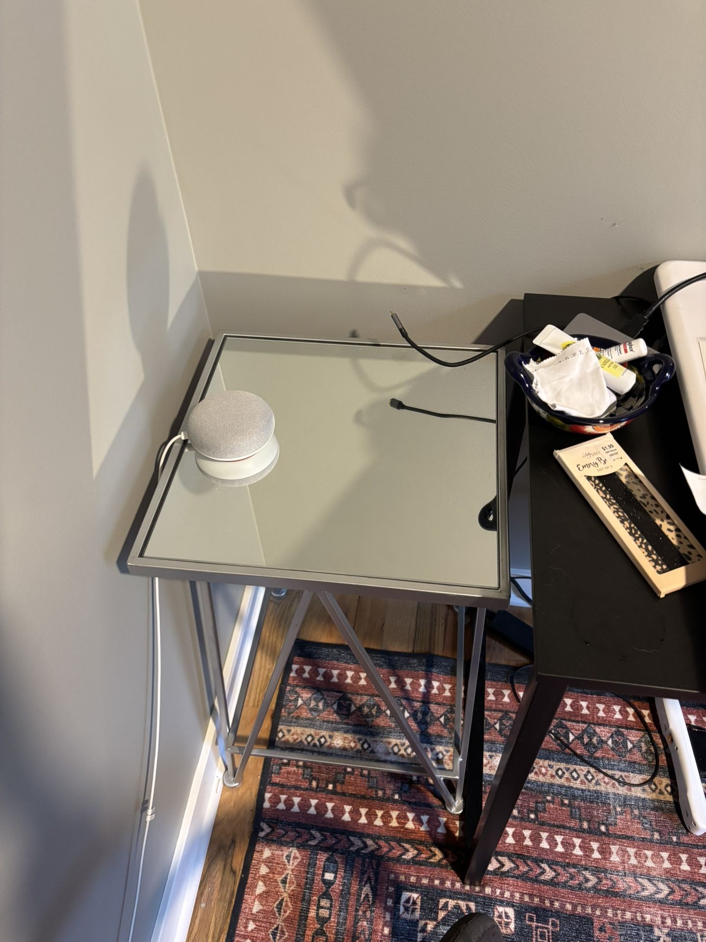 Mirror Silver Side Table