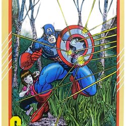 1991 Impel Marvel Universe Captain America Trading Card #54 Excellent Condition