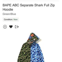 BAPE ABC Separate Shark Full Zip Hoodie