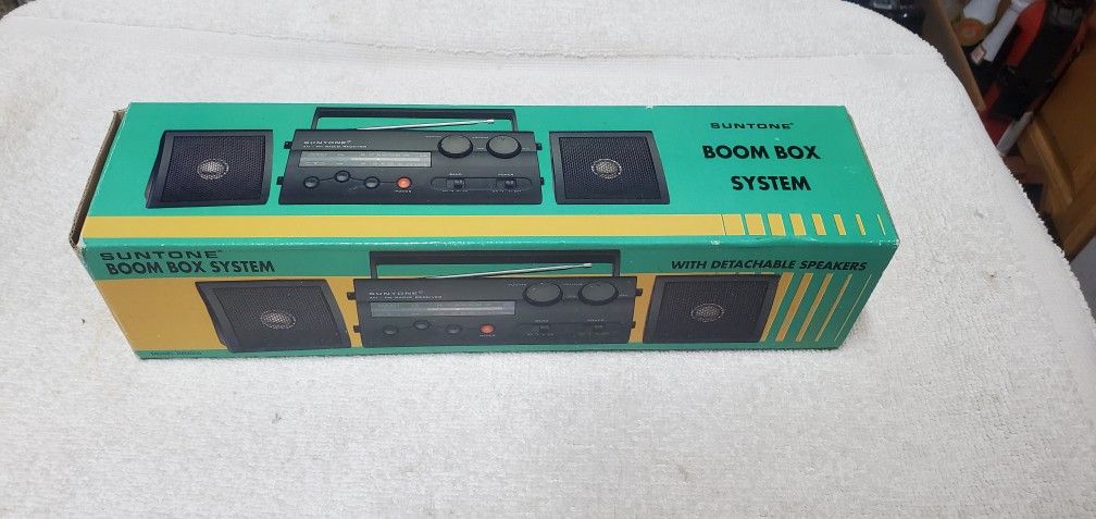 Vintage Boombox Radio In Original Box New Unused Old Stock
