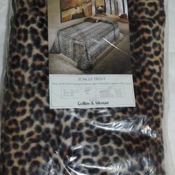 COLLINS & AIKMAN JUNGLE PRINT LEOPARD FULL - BLANKET 