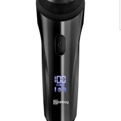 Nicebay Electric Razor, Electric Shavers for Men, Wet/Dry Shaver LED Display, IPX7 Waterproof Electric Shaver, Rechargeable Cordless Shavers for Men