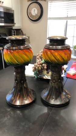 Tuscan style candle holders