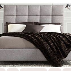 Full Size Upholstered Bed - $175