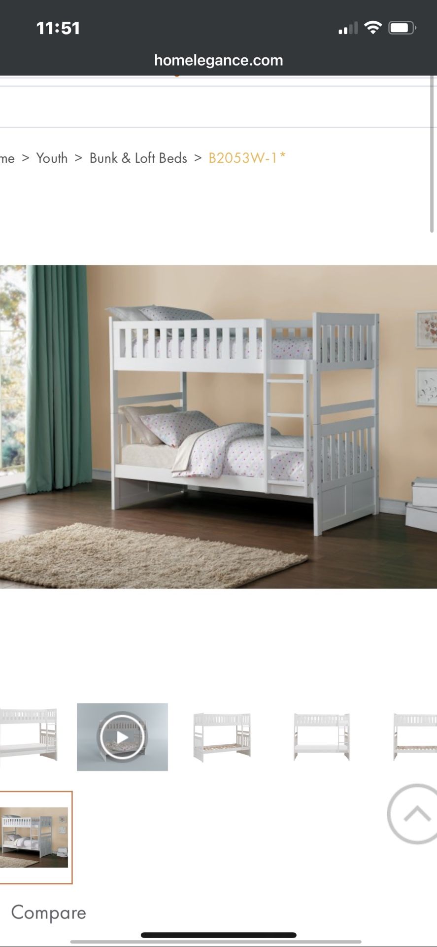 Twin/Twin Bunk Bed. 