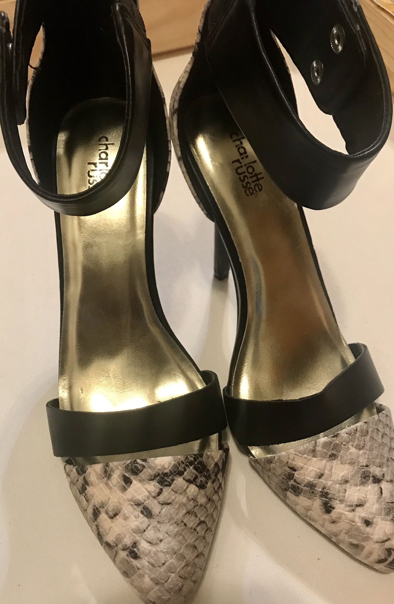 Charlotte Russe Snake Skin heels