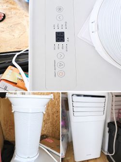 Vissani Portable Air Conditioner with Exhaust Hose & Window Kit