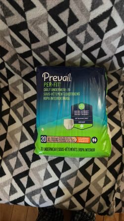 Prevail underwear 20 count size XL
