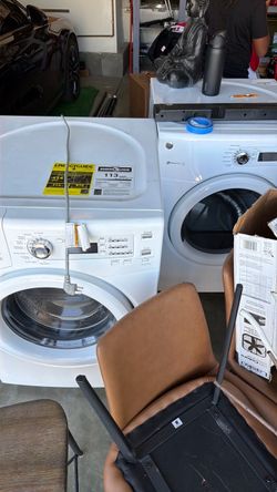 White Front-Load Washer and Dryer Set