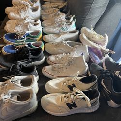 Shoe Lot- Adidas , Nike, Converse, Vans- (Ultra Boost, Nike 270, Air Forces)