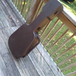 Vintage Hard Plastic Guitar Case With Padlock Holes @   Handle. 
