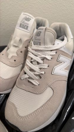 New Balance 574 Sneakers, Beige/Cream, Women's 8 / Men's 6.5, Brand New (No Box)