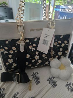 Betsey Johnson Daisy Print Tote Bag