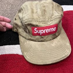 Gold Supreme Box Logo Hat