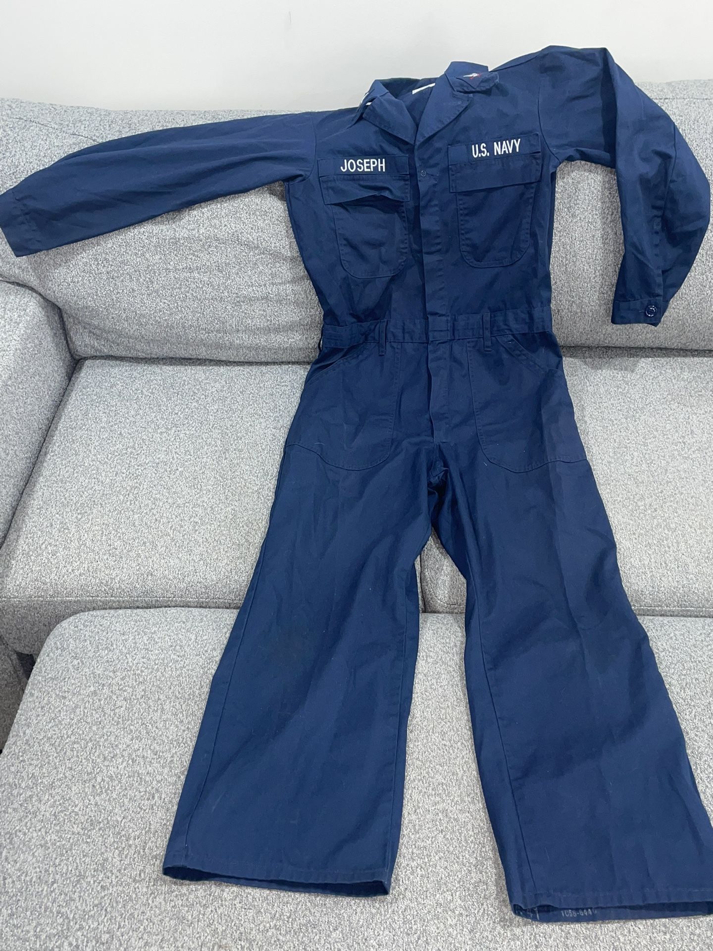 US Navy Blue Flame Resistant Work Utility Coveralls Size 38R…(#20)