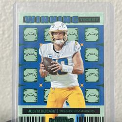 2022 Contenders Green “ Winning Ticket” Justin Herbert