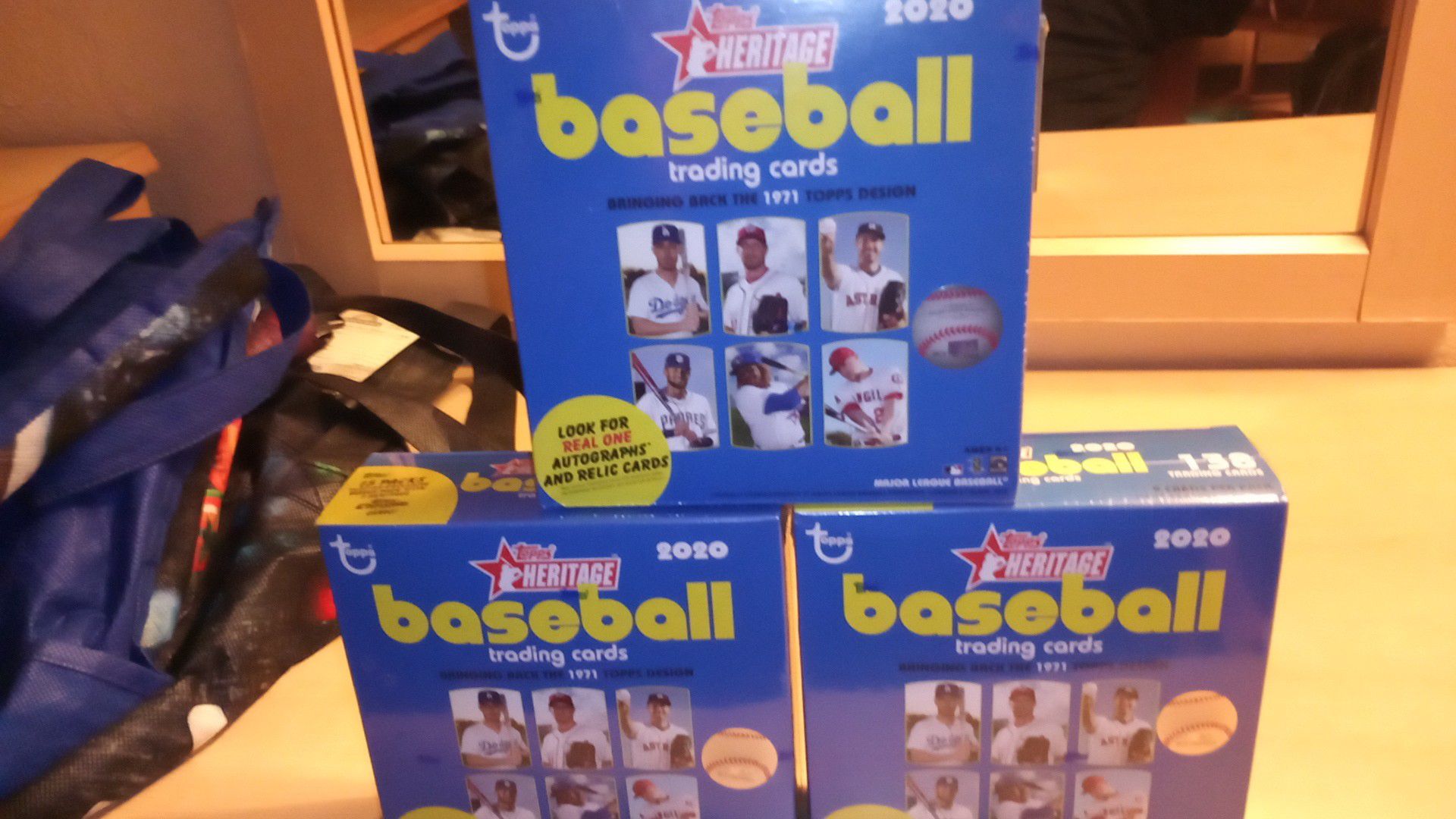 3 factory sealed boxes of Topps Baseball Heritage 2020