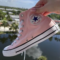Converse Chuck Taylor All Star High Top Pink Canvas Shoes Unisex 8.5/10.5