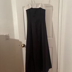 Formal Strapless Gown (Black & White) Youth