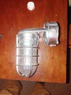 150 w wall sconces , metal cage over glass cover. FS Box included .