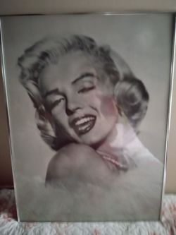 Vintage, very large, one of a kind framed photo of Marilyn Monro.