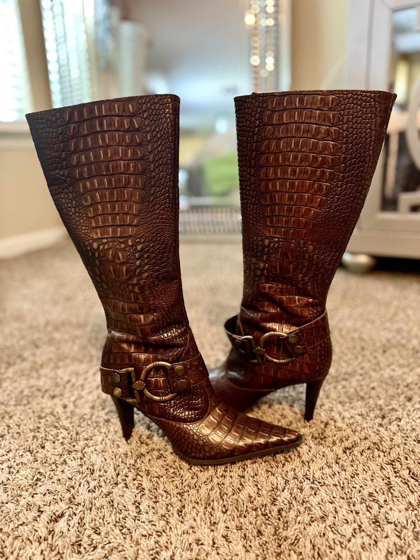 Chocolate Croc boots
