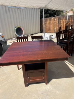 Tall Pub Table & 8 Chairs