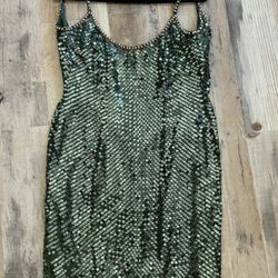 Green Sequined Dress