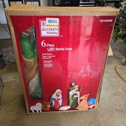 BRAND NEW 6 PC NATIVITY SCENE Blow Mold Yard Decoration 3 Ft High