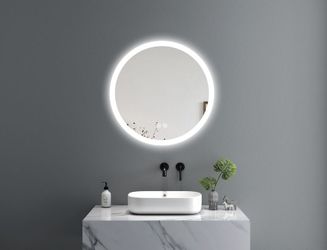 Warehouse SALE LED Mirrors-Perimeter Frameless LED mirror Diammable Anti Fog ajustable Round-LXC01