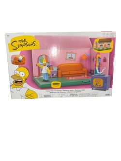 2024 The Simpsons Living Room Diorama House Playset Homer Action Figure