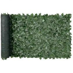 Ivy Privacy Fence, 39 x 98 in Artificial Green Wall Screen, Greenery Ivy Fence with Mesh Cloth Backing and Strengthened Joint, Faux Hedges Vine Leaf D