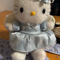 Vintage Hello Kitty Blue Angel Plush