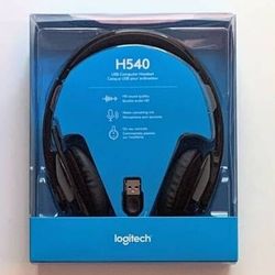 Logitech H540 Black USB Computer Headset BRAND NEW IN BOX!!!!!!!!!! 

