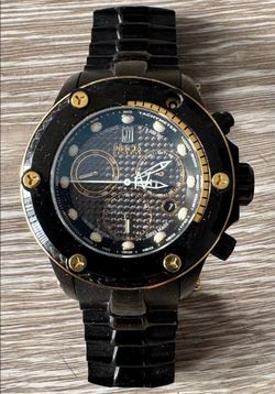 Invicta Reserve Flame Fusion 17824 Chronograph Watch Black Gold Swiss Made