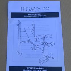 LEGACY Weight Bench Model WB-0200