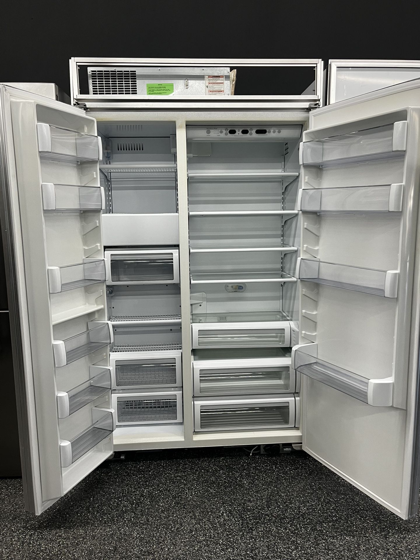 KitchenAid Built In 48” Wide Panel Ready Side By Side Refrigerator