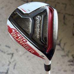 TaylorMade AeroBurner 3 Wood 15* RH Matrix 60 Stiff w/ Head Cover & New Grip