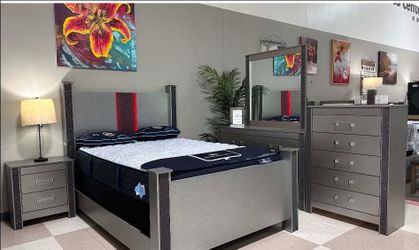 Olivia 🎉 brand new/ modern/luxury 🌼  Bedroom Set Bed Frame Dresser Nightstand Chest