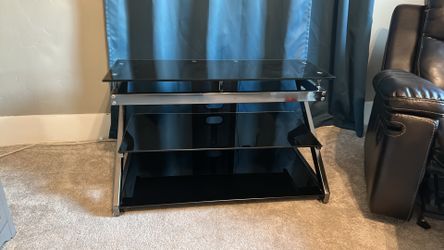 Tempered glass tv stand