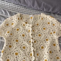 Flower Crochet Cardigan