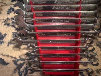 Snap On combination metric wrenches