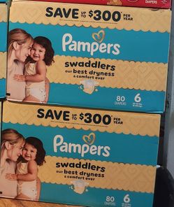Pampers Swaddlers/$40 each (cada caja)