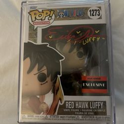 Signed Red Hawk Luffy Funko Pop