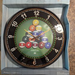18 In. Billiard Wall Clock 